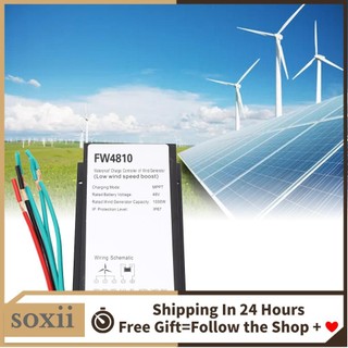 Soxii Bộ điều khiển sạc gió SOXII cho bộ điều khiển MPPT IP67 FW4810 Phụ kiện 48V Bộ điều chỉnh 1000W Máy phát điện áp điện áp