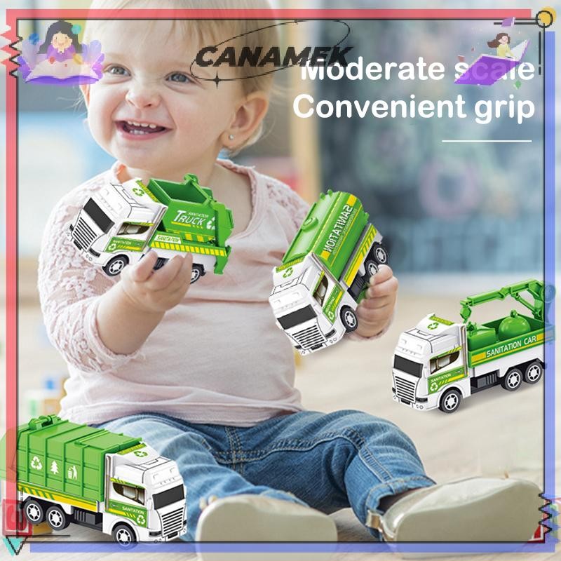 CANAMEK Đồ Chơi Trẻ Em Ô Tô Quán Tính Vệ Sinh Xe Tải Mô Hình Kéo Lại Kỹ Thuật Xe Cứu Hỏa Động Cơ Bé Trai Đồ Chơi Cho Trẻ Em Quà Tặng CSF