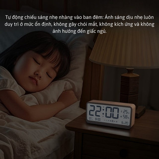 Đồng Hồ Báo Thức Bunnies House – Đa Năng, Để Bàn, LCD