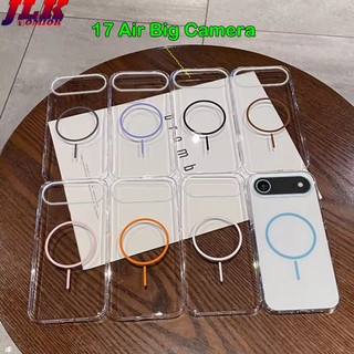 [JLK] Ốp từ tính trong suốt pha lê siêu mỏng HD cho iPhone 17Air 17Pro 17 Pro Max Vỏ chống sốc PC cứng trong suốt