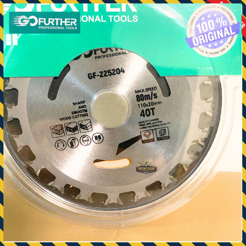 Lưỡi cắt gỗ 2 chiều Go Further cưa gỗ thịt cắt ván, lưỡi cắt cốp pha 4" 110mm 40 răng sắc bén cao cấp