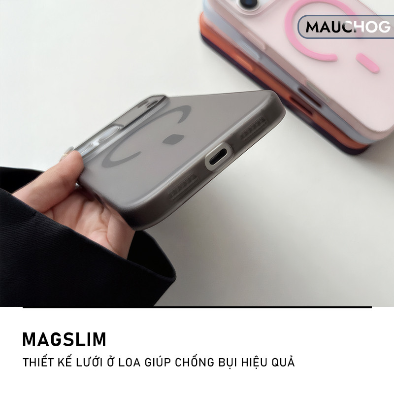 Ốp Siêu Mỏng Nhám Mờ Chống Vân Tay Hỗ Trợ Sạc Không Dây Cho Điện Thoại iPhone 17 Pro Max 16 15 14 13