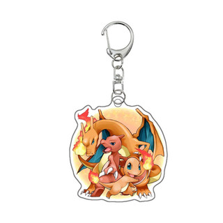 Self Created Pokemon Charmander Blastoise Gengar Venusaur Eevee Charmander Acrylic Anime Merchandise Key Ring Pendant