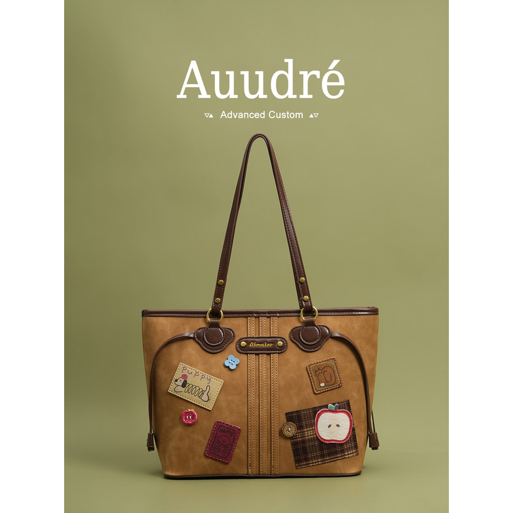 Auudre Retro Dung Tích Lớn Đi Làm Túi Tote Nữ Đeo Vai | BigBuy360 - bigbuy360.vn