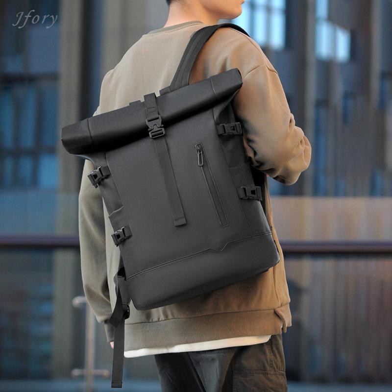 Ba lô Jfory Rolltop dành cho nam có tay cầm Quà tặng Ba lô Daypack thông thường để đi bộ đường dài