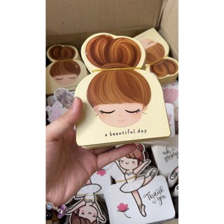 [20/10] Sỉ 20 Thiệp cài chun buộc tóc dễ thương, quà tặng 20/10 ý nghĩa, banner cô gái trang trí hộp quà, gắn bó hoa