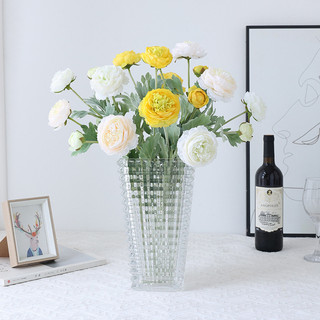 Hoa Lụa Hoa Mao Lương Thân Phấn Phủ Lông Decor Trang Trí Nhà Cửa, Hoa Hồng Mẫu Đơn, Hoa Giả Cao Cấp