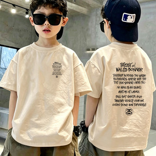 Áo Thun Hè Unisex In Chữ Graffiti Phía Trước & Sau, Chất Vải Bông Thoáng Mát Thấm Mồ Hôi COD