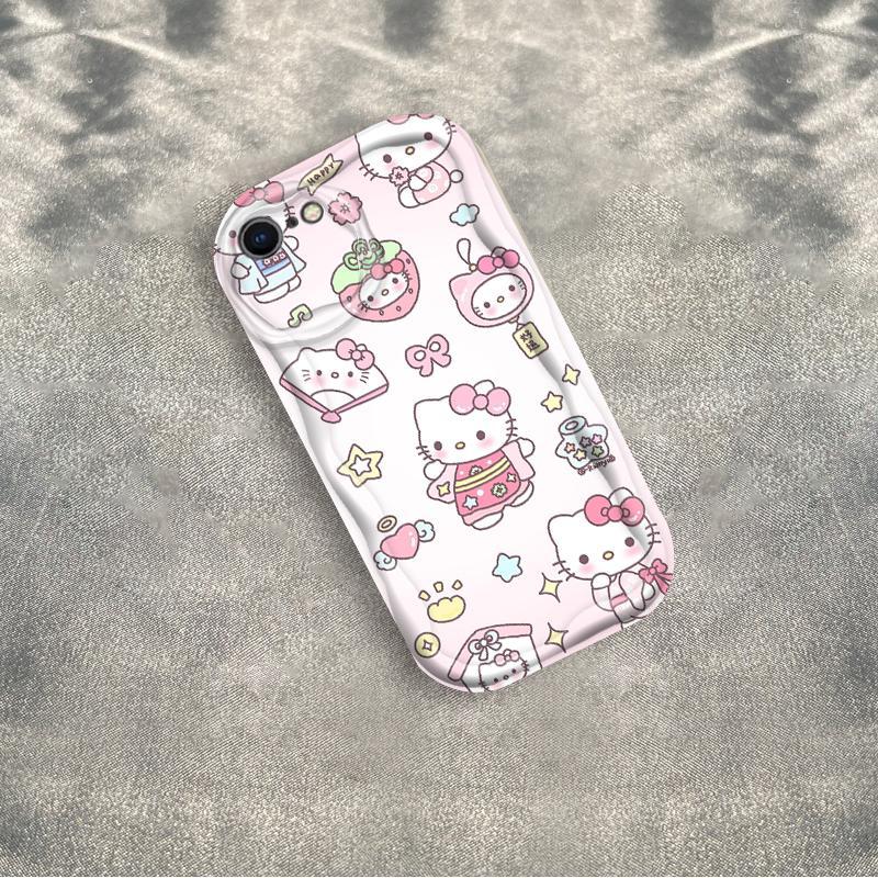 Ốp Silicon Hoạt Hình Cho iPhone 6 6S 6 Plus 6S Plus 7 8 Plus SE 2020 Vỏ Điện Thoại Mềm 3D TPU Kitty Girl Sinh Viên Ốp Lưng Chống Sốc
