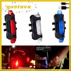 Đèn xe đạp phía sau GUSTAVA, Đèn xe đạp leo núi thành phố đầy màu sắc có thể sạc lại USB, Đèn hậu đi xe đạp chống nước nhấp nháy