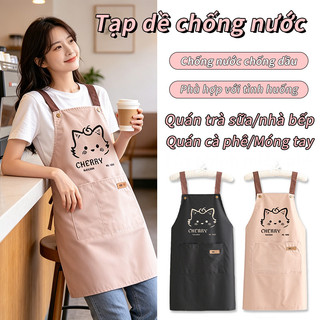Tạp Dề Chống Thấm Nước Chống Dầu Bền Thích Hợp Cho Nấu Ăn Nhà Bếp Cafe Trà Sữa Tạp Dề Làm Móng Tay