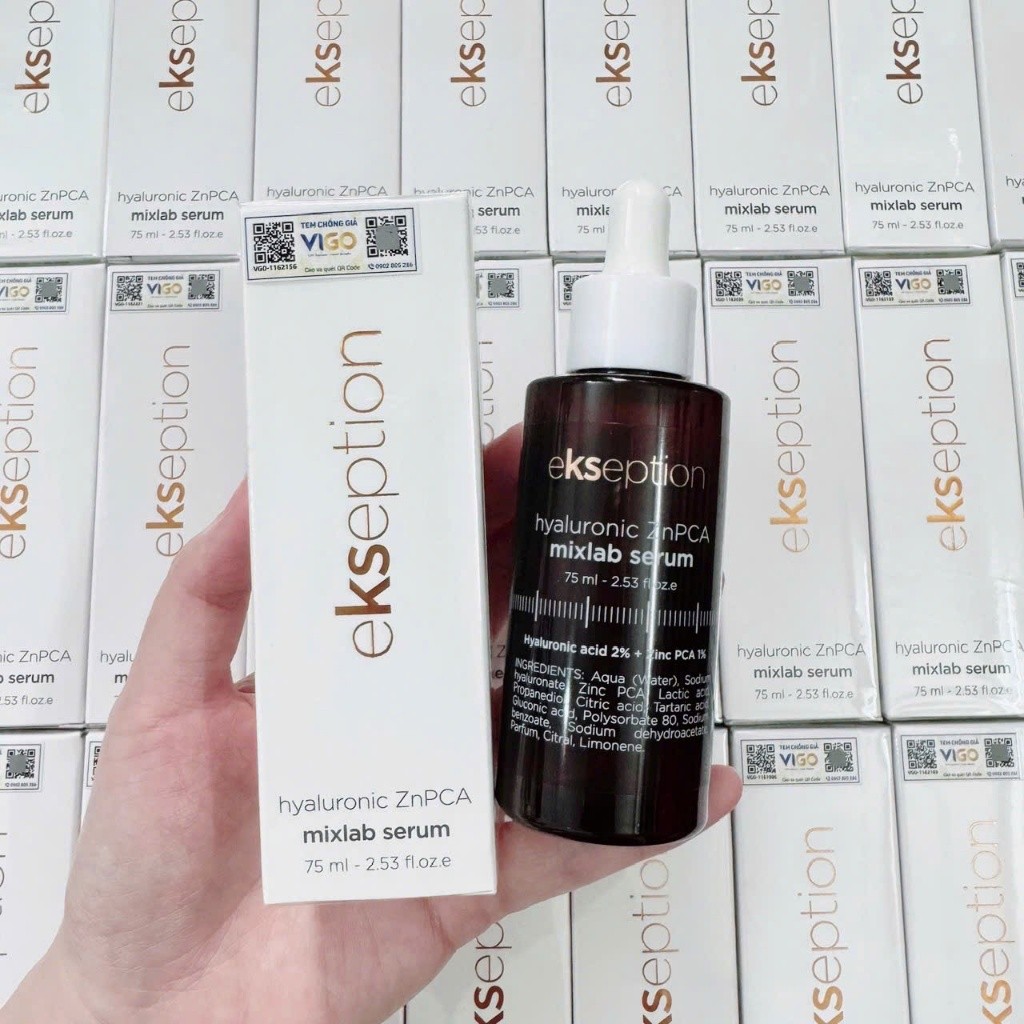 [HÀNG CÔNG TY] Serum Ekseption Hyaluronic ZnPCA Mixlab 75ML | Kiểm Soát Dầu Giảm Mụn