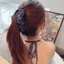 Retro Tất Cả Trận Đấu Gạc Màu Xám Da Báo In Chuối Tóc Đuôi Ngựa Cao Kẹp Lưng Đầu Xoắn Kẹp Mũ Đội Đầu