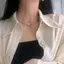 GHX Bạc Gãy Ngọc Trai Mặt Dây Chuyền Nelace Opal Dây Xích Sáng Bóng Nữ Tính Khí Trang Sức Choker Nelace Trang Sức Cưới Quà Tặng Sinh Nhật VN