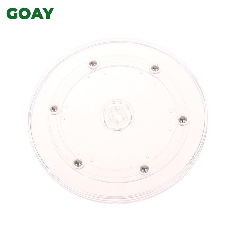 Bàn xoay trang trí 360° tròn trong suốt GOAY, đế trưng bày trang sức, phần cứng nội thất VN