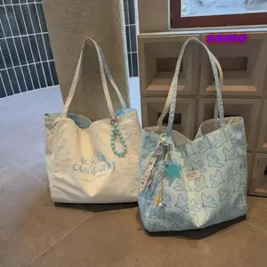 Túi đeo vai bằng vải SAMO, Túi đeo vai đơn nhẹ dung tích lớn, Túi lưu trữ hai mặt bền bỉ đa năng dễ thương Du lịch hàng ngày