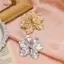 AqToCna Vintage Hình Học Bông Tai Phóng Đại Lá Lrregular Bông Tai Kim Loại AqToCna