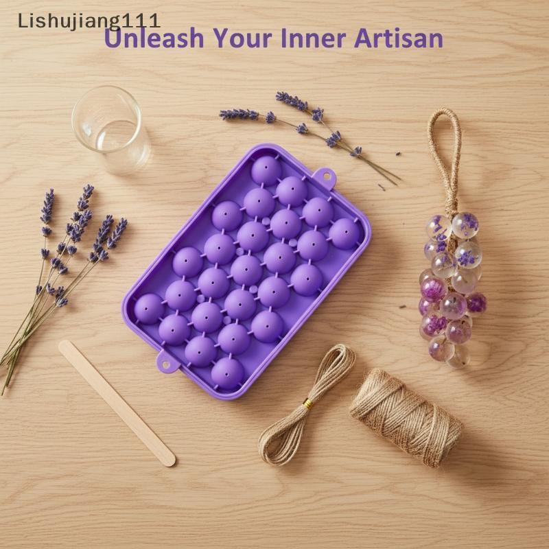 Bộ khuôn xà phòng nho LIS DIY - Khuôn thủ công cấp thực phẩm có dây để làm quà tặng HUJ