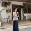 Áo sơ mi hoa cổ điển kiểu Pháp dành cho nữ Thiết kế mùa hè Thắt nút áo sơ mi em bé dáng rộng tay bay nhỏ