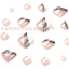 JP1650 Đen Trắng Dòng Kim Cương Giả Ngón Chân Móng Tay Nghệ Thuật 24 Miếng Mỗi Hộp Thạch Keo Thiết Kế Cho DIY Làm Móng Tay Móng Chân