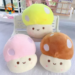 CANAMEK Hoạt Hình Nấm Búp Bê Móc Khóa Dễ Thương Nhồi Bông Sang Trọng Đồ Chơi Xe Móc Khóa Túi Mặt Dây Chuyền Nam Nữ Bé Trai Bé Gái Móc Chìa Khóa Quà Tặng Sáng Tạo CSF