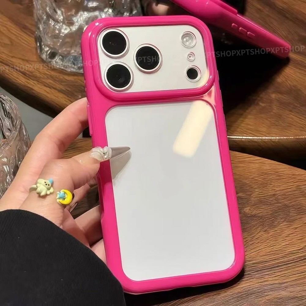 Ốp Điện Thoại Acrylic Dopamine Edge Windows Cho iPhone 17 Pro Max 16 Plus 15 14 13 12 11 Vỏ Bảo Vệ Chống Sốc