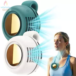 Quạt Mini cầm tay GILL, Kẹp trên quạt không lá có thể điều chỉnh 3 tốc độ, Kẹp nhẹ có thể sạc lại USB rảnh tay trên quạt điện cho áo sơ mi & eo