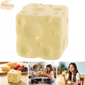 Đồ chơi kẹp phô mai NKSFX, Quả bóng căng thẳng dạng viên phô mai chống căng thẳng, Nhào họa tiết mực có thể định hình ASMR Đồ chơi căng thẳng giác quan Quà tặng sinh nhật