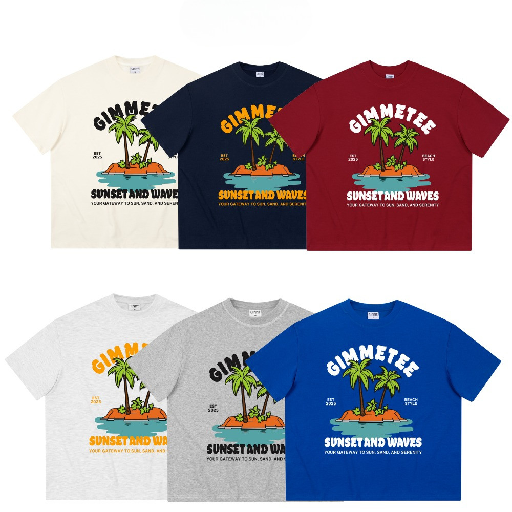 （Giao hàng 24h）Angela Áo Thun Trơn Big Boxy Angela - CÂY DỪA  - Premium Cotton 220gsm Cotton 2 Chiều - GMBX8