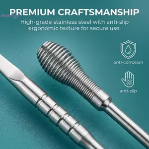Dụng cụ làm sạch tai bằng thép không gỉ 10 chiếc Bộ tẩy sáp Earpi Thiết bị chăm sóc tai an toàn để sử dụng trong gia đình