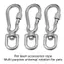MAKY Thép Không Gỉ Xoay Móc Treo Loing Chó Dây Xích Bule Qui Phát Hành Bule Carabiner Kẹp Cho Chó Đi Bộ Cắm Trại VN