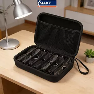 Hộp đựng kính có thể điều chỉnh 6 / 7 ngăn MAKY | Hộp đựng kính cầm tay và lưu trữ du lịch Ra Hộp lưu trữ đa chức năng VN