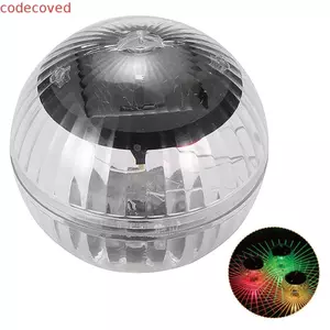 Đèn bể bơi CODECOVED, Đèn bể bơi nổi đổi màu chống nước, Đèn ngủ LED tròn năng lượng mặt trời dưới nước Đèn bóng trang trí sân vườn