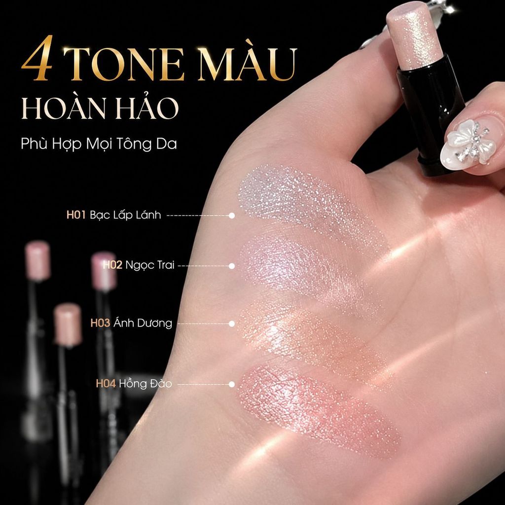 ⚡Bút tạo khối mắt tự nhiên siêu sáng |Stick highlighter kim cương lấp lánh bền màu |Bút mắt lâu trôi tự nhiên không nhòe