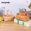 Giỏ Gỗ MARGREDY, Dệt Tay Có Tay Cầm Giỏ Trái Cây, Handmade Chất Lượng Cao 3 Kiểu Giỏ Bảo Quản Bím Tóc Gia Đình Trang Trí Phòng Khách