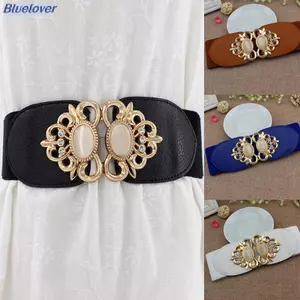 Bluelover Thời Trang Nữ Retro Co Giãn Co Giãn Đầm N Thắt Lưng Đầm Phụ Kiện Mới
