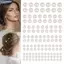 Bluelover 220 Chiếc Mix 3mm / 4mm / 5mm / 6mm Ngọc Trai Tóc Sti Trên Ngọc Trai Tự Dính Stiers Mặt Ngọc Trai Stiers Cho Tóc Trang Điểm Mặt Móng Tay DIY Thủ Công Mới