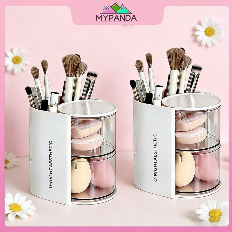 Hộp xoay Hộp đựng mỹ phẩm MYPANDA Đa chức năng chống bụi 360 độ để đựng đồ trang điểm.