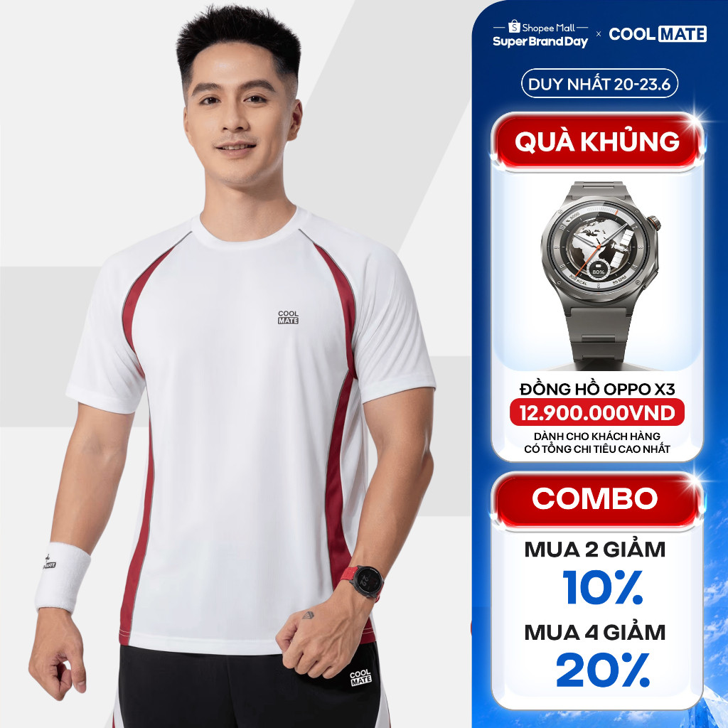 [MUA 4 GIẢM 20%]Áo thun thể thao nam Teamwear Pickleball Promax Flexline Active thoáng khí Coolmate