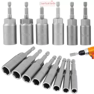 ITRUMPET 1 Cái Bộ Chuyển Đổi Mũi Khoan Chìa Khóa, Ổ Cắm Tua Vít Hạt Từ Tính Ổ Cắm Lục Giác, Phụ Kiện Dụng Cụ Khí Nén Chiều Dài 80mm Ổ Cắm Tác Động Điện 5.5-19mm