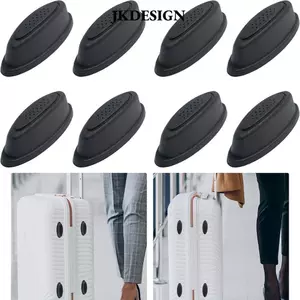 JKDESIGN Tấm lót chân hành lý, Chân đế hành lý bằng nhựa màu đen, Chân đế thay thế hành lý bằng vít Chân đế vali Tất cả vali