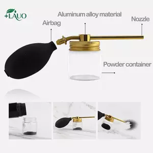 Springevenstar Refillable Talc Fiber Blower Puffer Barbers Hairdressers Talcum Chai Springevenstar