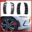 YRBWD 2 chiếc Fender Air Vent, Vỏ dán tự động bằng sợi Carbon màu đen, Kiểu dáng xe cản trước Cánh bên Cửa hút khí đa năng