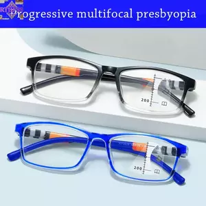 Kính đọc sách chống ánh sáng xanh RTJIFSS, Kính mắt vuông chặn màu xanh bảo vệ mắt, Kính vạn năng cổ điển tiến bộ gần xa siêu nhẹ Kính siêu thị nam nữ