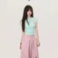 Chấm bi dễ thương Slim Fit Tee dành cho nữ mùa hè Áo thường ngày