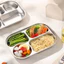 Đĩa ăn tối bằng thép không gỉ, phong cách Hàn Quốc, mẫu mới, đĩa thức ăn nhanh tròn đa chức năng