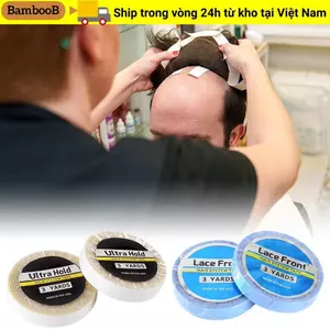 Keo dán phía trước bằng ren BAMBOOB 1 cuộn, Băng keo giả hai mặt chắc chắn, Băng keo 3 hạt bền 8 / 10 / 12.7 / 20 / 25mm Ultra Hold Hair System Tape để nối dài tóc