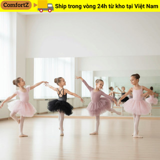 COMFORTZ Bé Gái Ballet TuTu Đầm, Váy Ba Lê Trẻ Em Fluffy Sequin, Dây Đeo Chéo Chuyên Nghiệp Hoàng Tử Đầm Ballerina Cổ Tích Tập Gymnastic