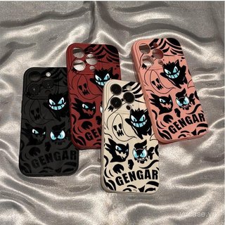 Ốp Điện Thoại Nếp Nhăn Mát Linh Hoạt Hoạt Hình Tinh Gengar Dễ Thương Thích Hợp Cho iPhone 14 15 16 17 pro max 11promax 12promax 13promax 14pro 15pro Ốp Bảo Vệ Chống Sốc