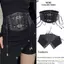 Dây đeo thắt lưng BRBRAA, Thắt lưng Corset rộng Gothic, Dây thắt lưng ren giảm béo thời trang dành cho nữ